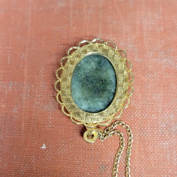Vintage Amco Jade Cabochon Bracelet and Pendant - Picture 7 of 8
